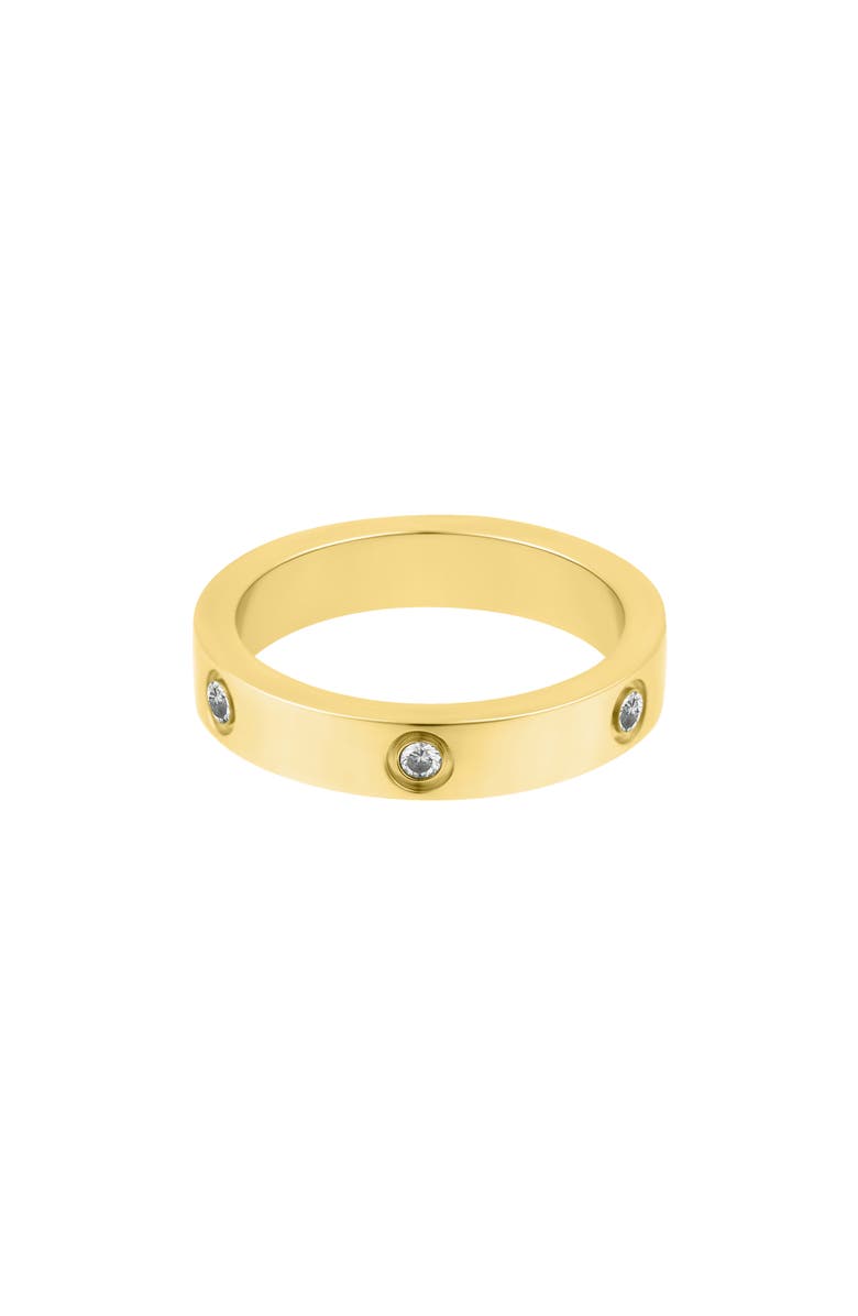 Adornia Cubic Zirconia Band Ring, Main, color, Gold