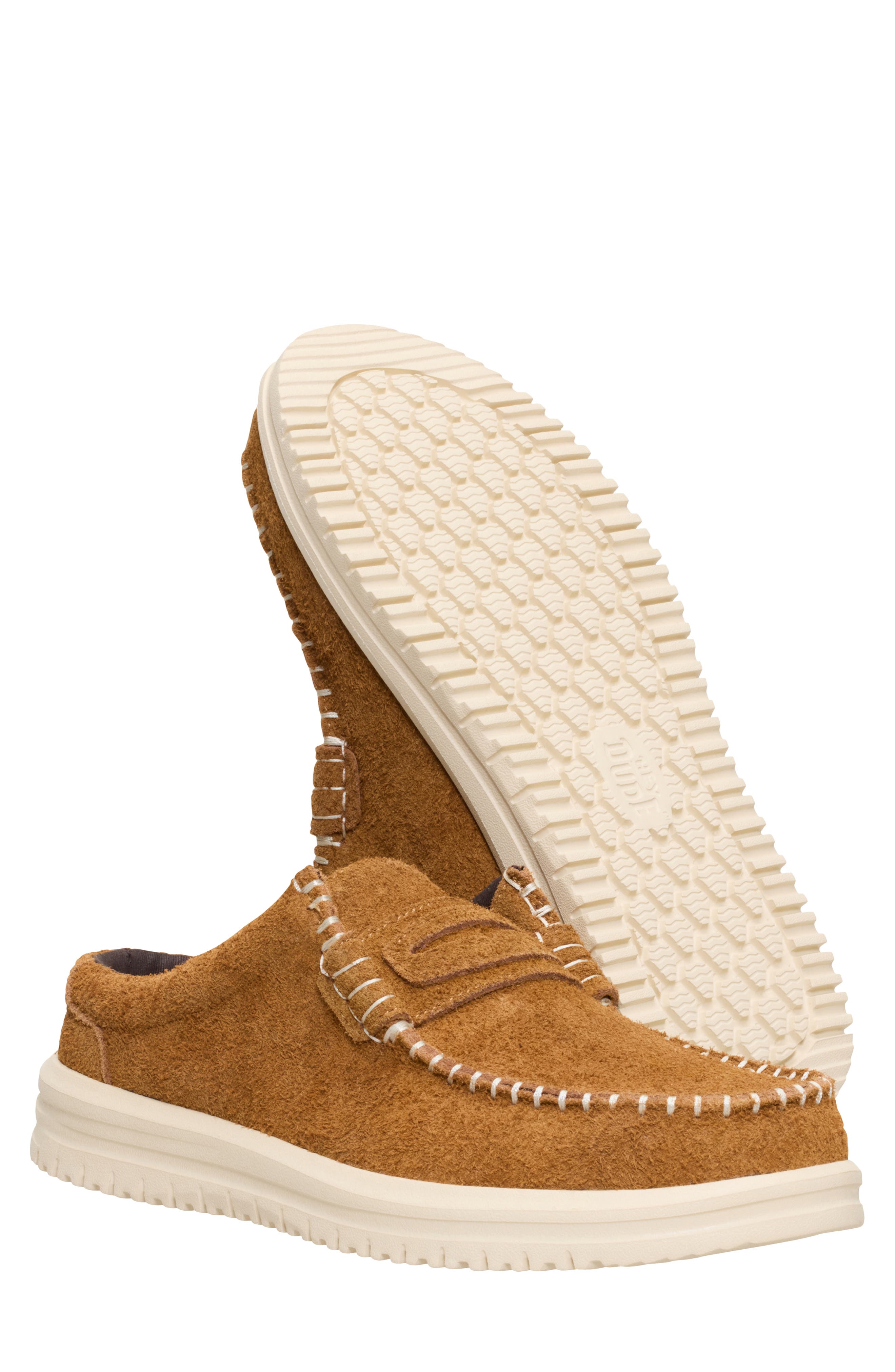 Hey Dude Wally NXT Suede Loafer Mule, Alternate, color, Spice Brown/ Wood Ash