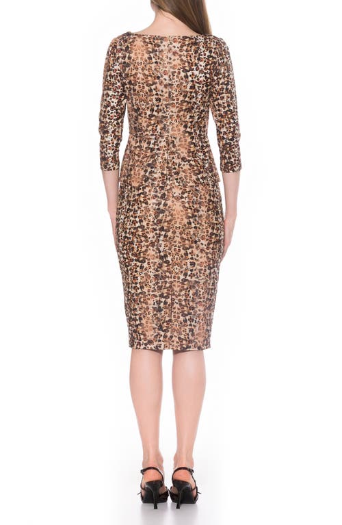 Alexia Admor Joyce Sheath Midi Dress In Brown