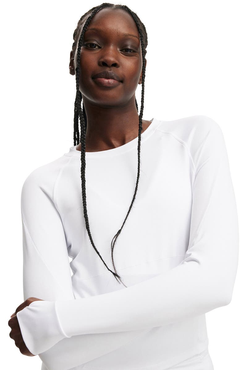 COTTON ON BODY Women's Active Workout Longsleeve, Alternate, color, White