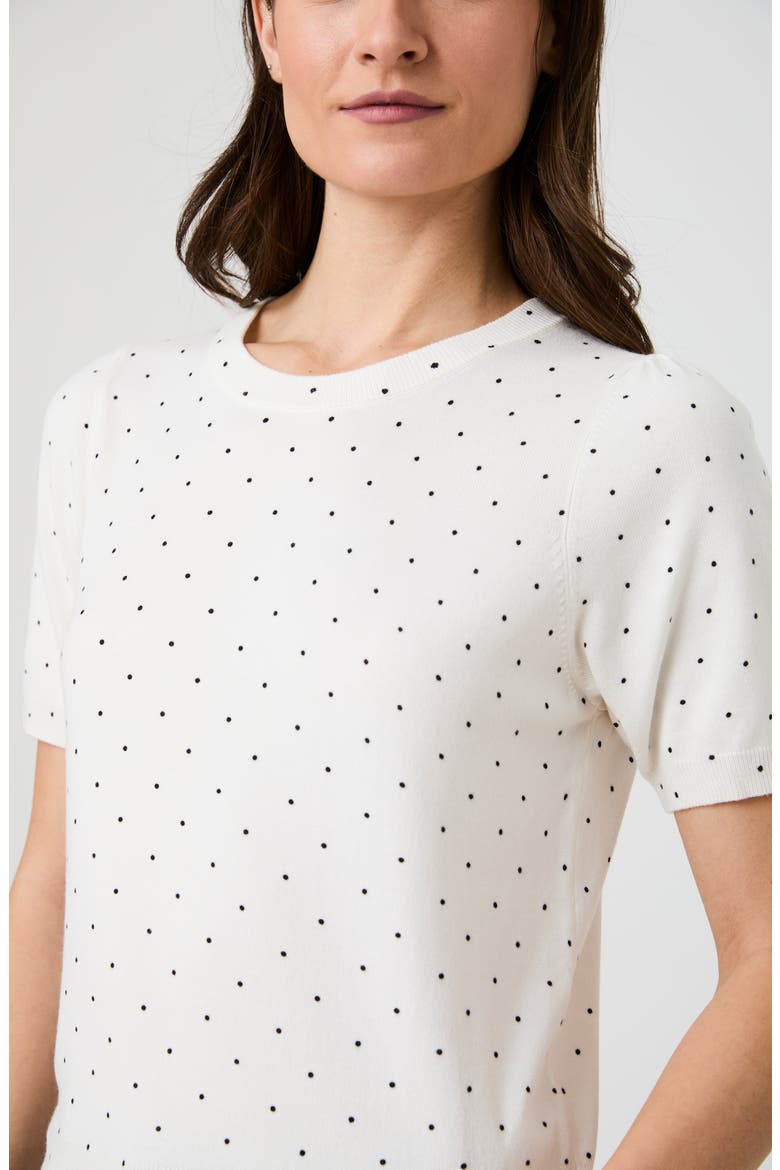 Polka Dot T-Shirt, Alternate, color, CREAM/ BLACK DOTS