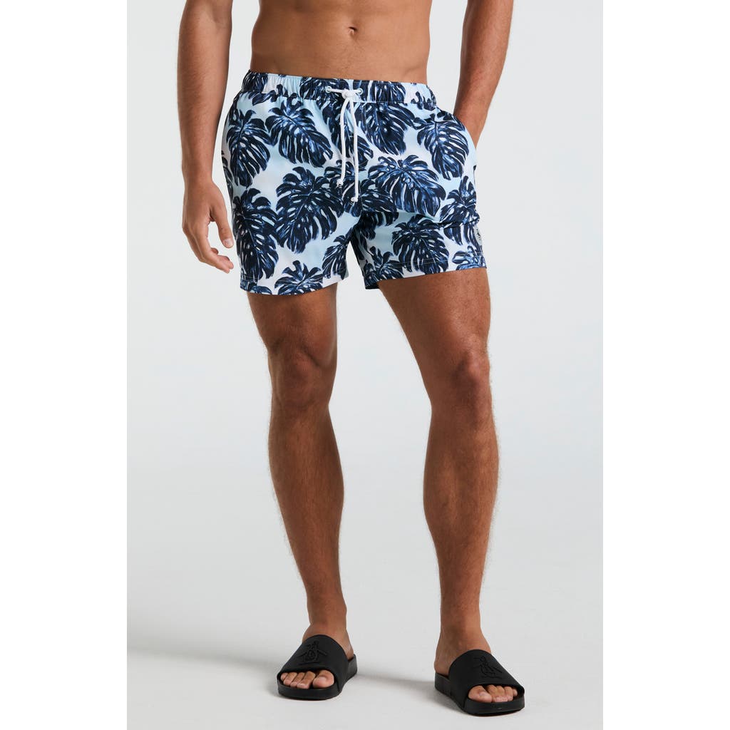 ORIGINAL PENGUIN ORIGINAL PENGUIN 5-INCH MONSTERA SWIM TRUNKS