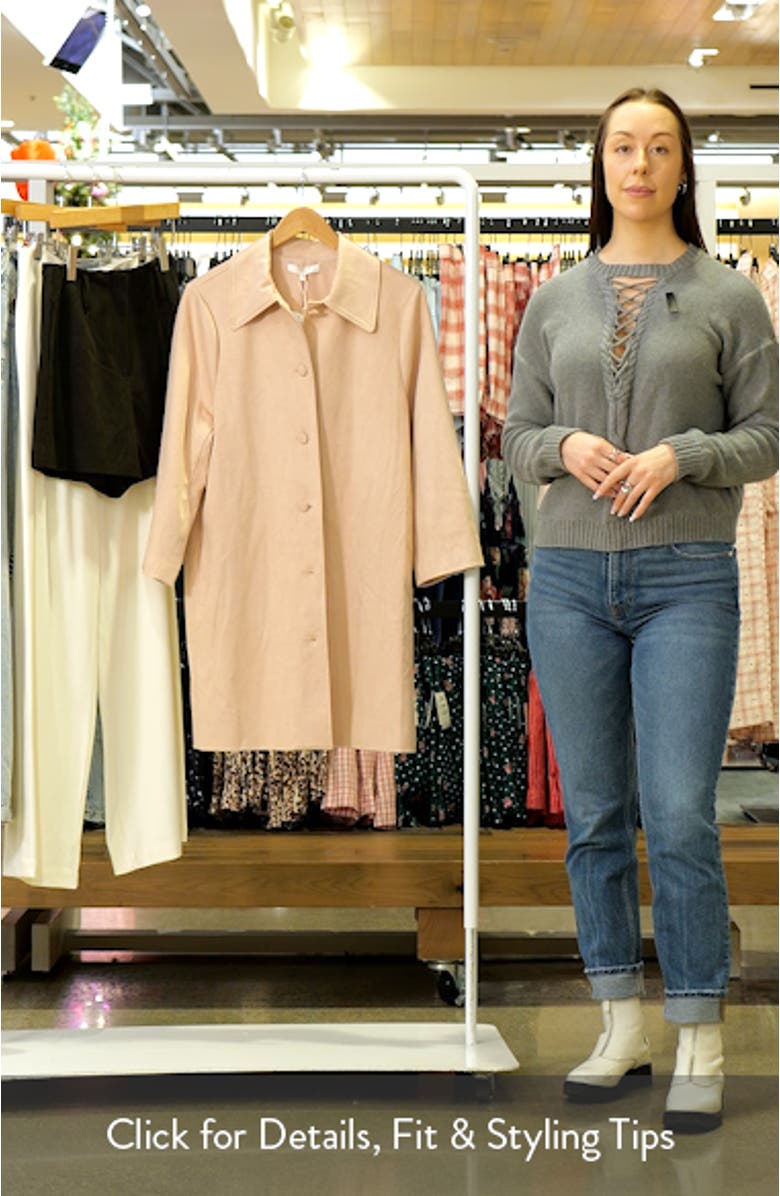 Madeline Faux Suede Coat, sales video thumbnail