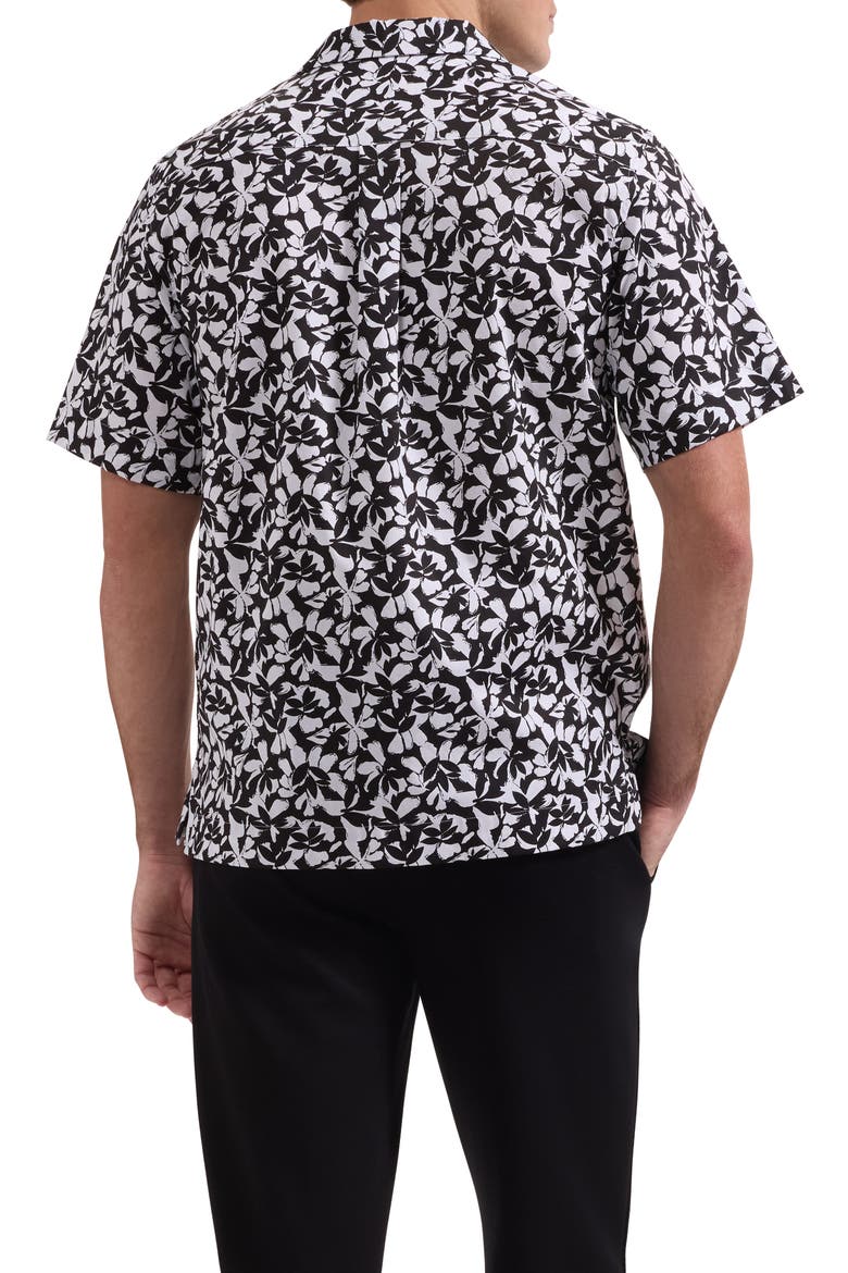 Jackson Print Camp Shirt, Alternate, color, BLACK