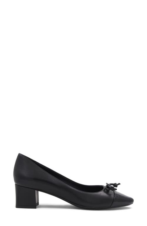 Aquatalia Palica Water Resistant Pointed Cap Toe Pump In Black