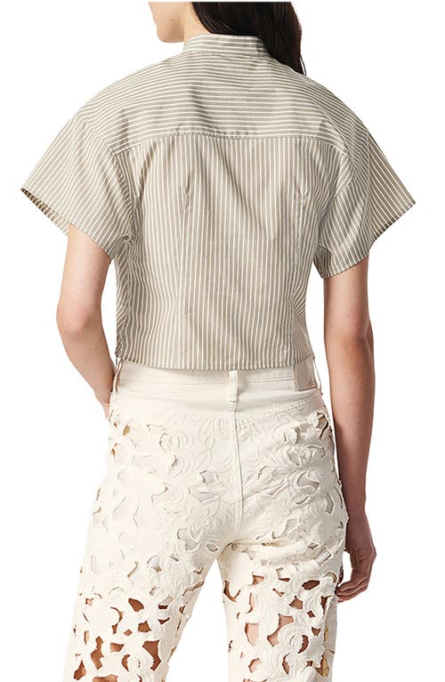 Rag & Bone Gretchen Stripe Twist-front Shirt