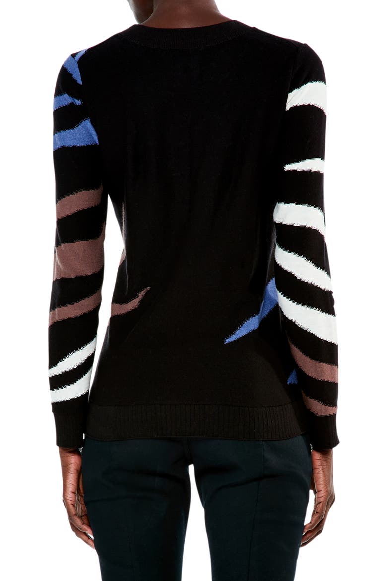 Falling Stripes Sweater, Alternate, color, BLACK MULTI