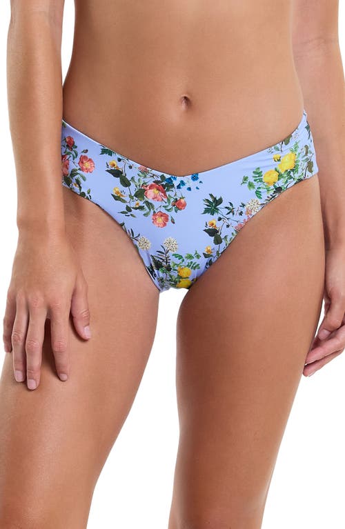 Shop Hanky Panky V-cut Bikini Bottoms In Thankful (blue)