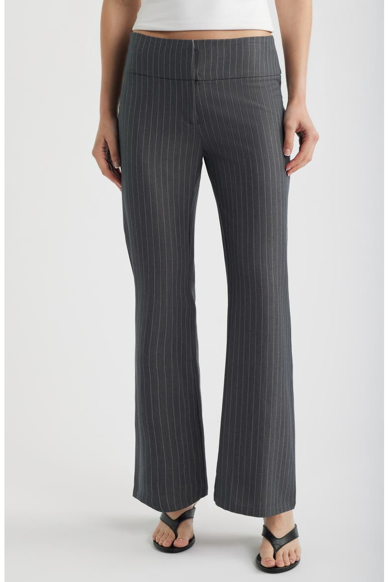 Isabeau Pinstripe Pants, Main, color, GREY