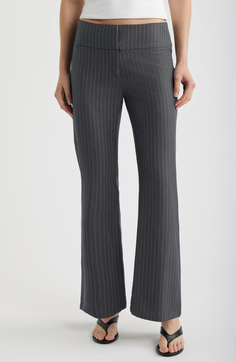 Princess Polly Isabeau Pinstripe Pants, Main, color, Grey