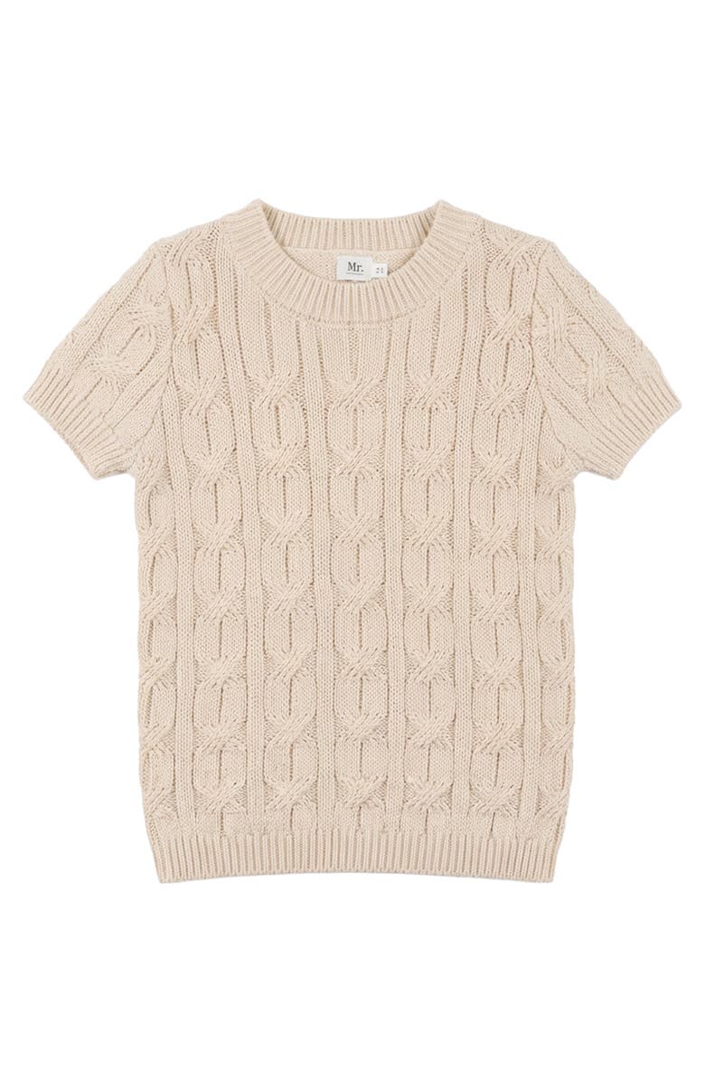 Mr. Mr. Soft Cotton Mixed Cable Knit Sweater, Main, color, Dark Almond