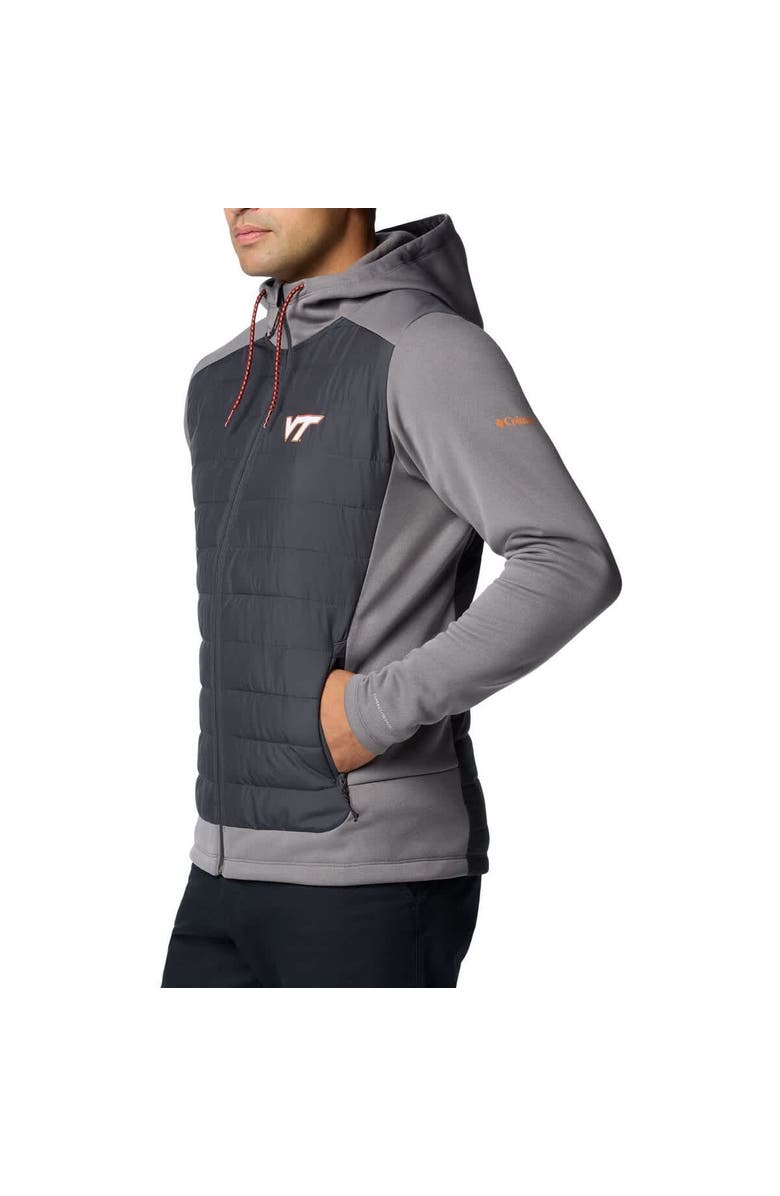 Columbia Men's Columbia Gray Virginia Tech Hokies Out-Shield Hybrid Full-Zip Hoodie Jacket, Alternate, color, Gray