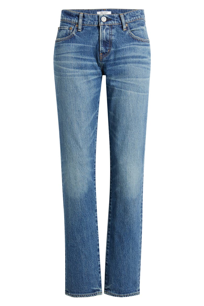 Fleet Slim Straight Jeans, Alternate, color, BLUE
