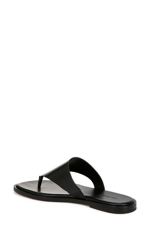 Vince Ellis Leather Slide Sandals In Black