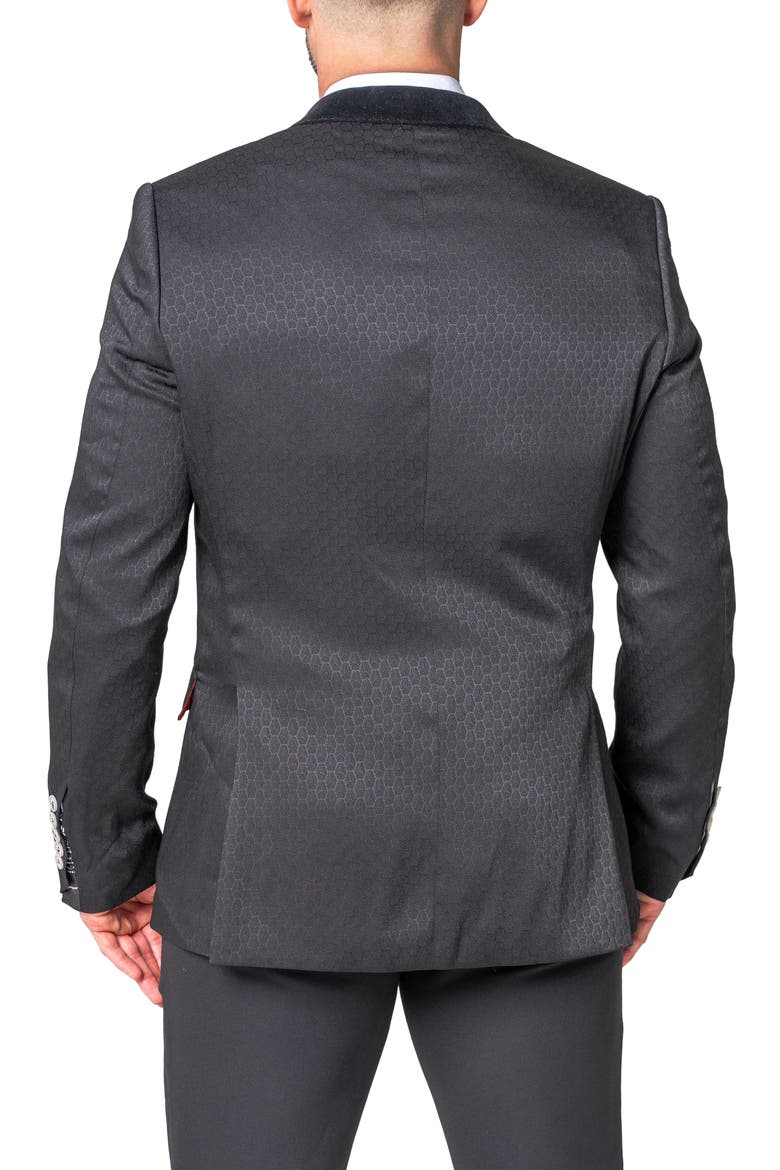 Socrates Black Geometric Sport Coat, Alternate, color, BLACK