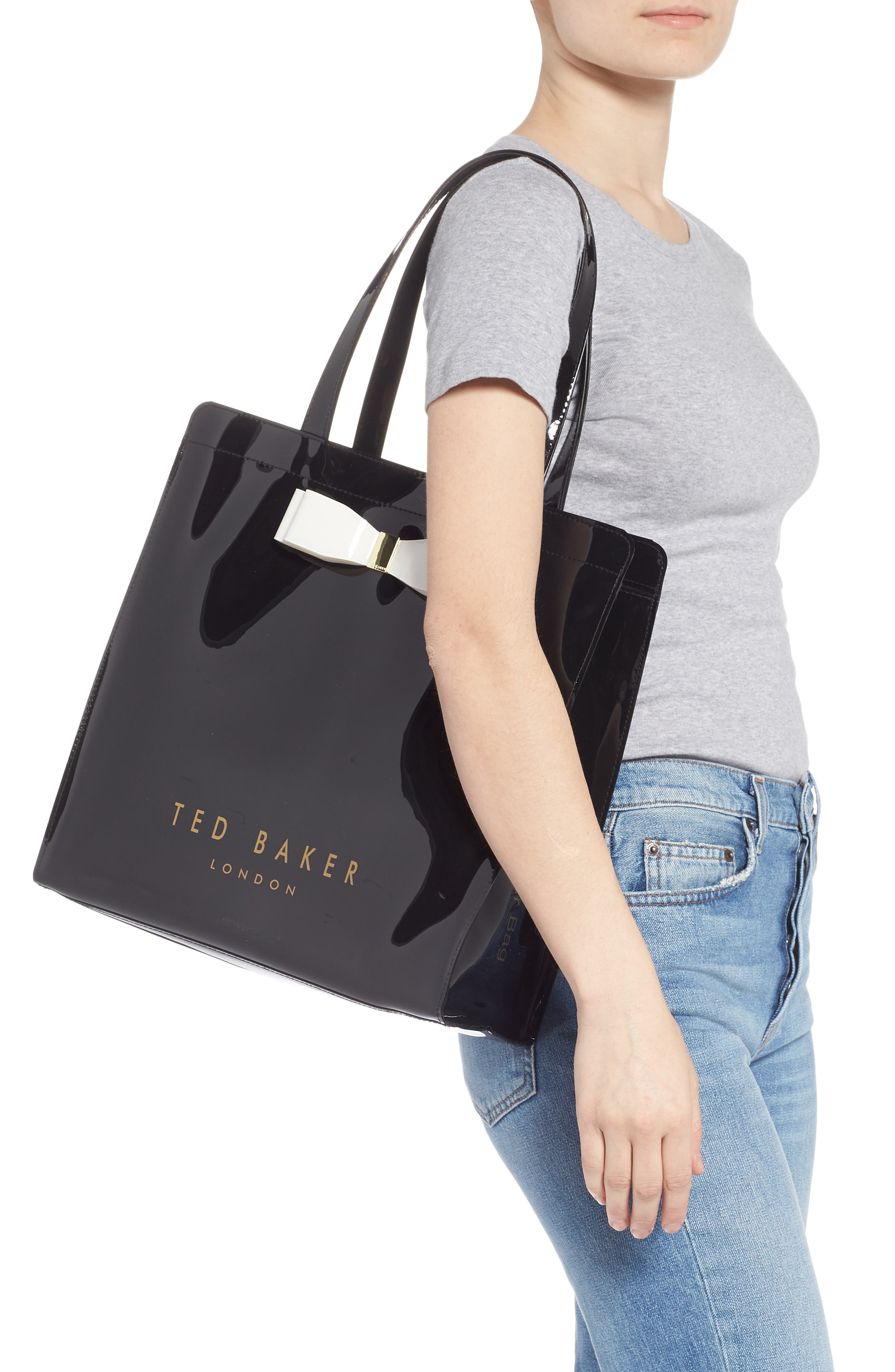 Ted Baker London Large Almacon Bow Detail Icon Tote, Alternate, color, 