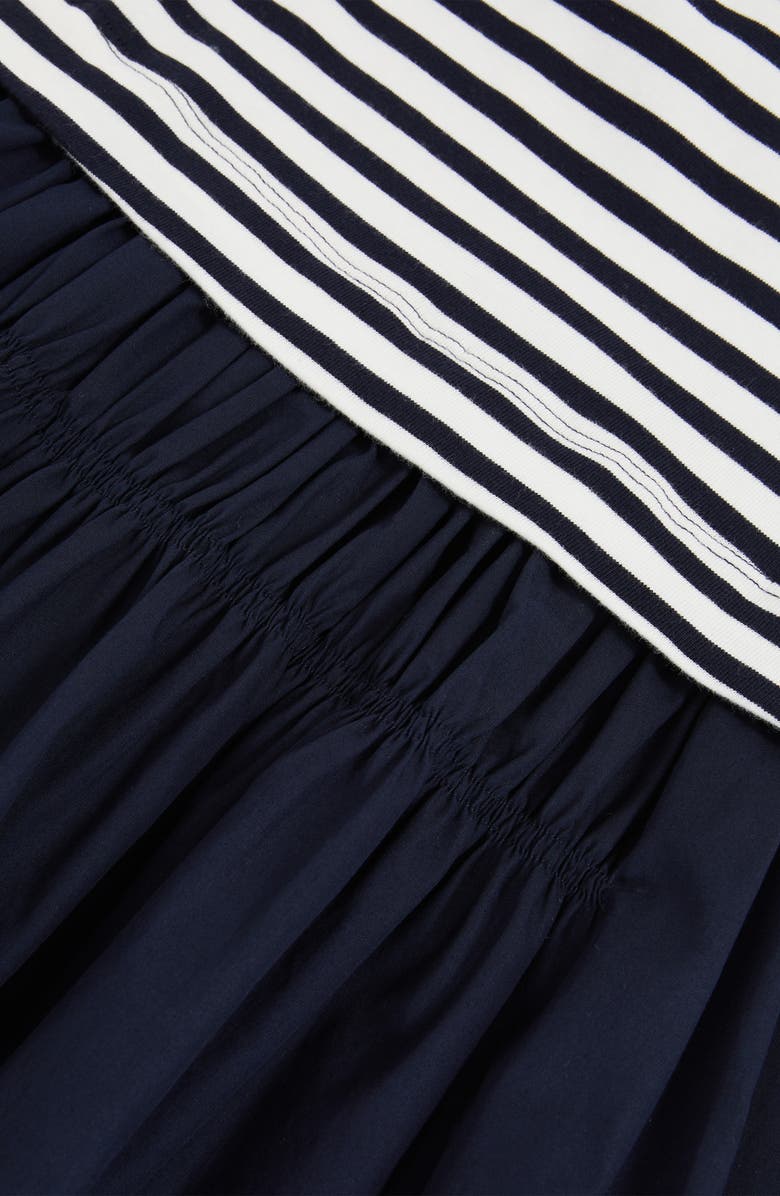 Reiss Kids' Wren Mixed Media Dress, Alternate, color, Navy