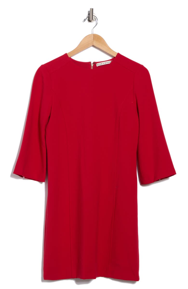 Alice + Olivia Gem Shift Dress, Alternate, color, Deep Ruby