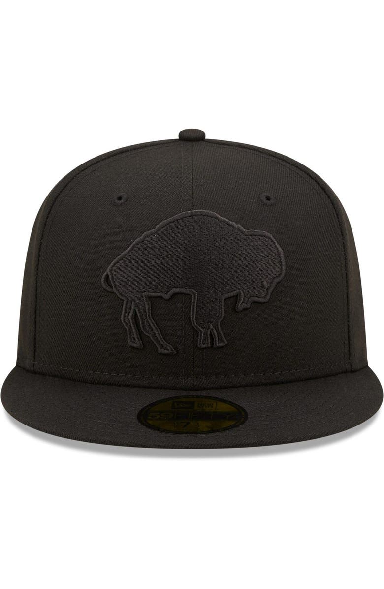 New Era Men's New Era Buffalo Bills Black on Black Alternate Logo 59FIFTY Fitted Hat, Alternate, color,