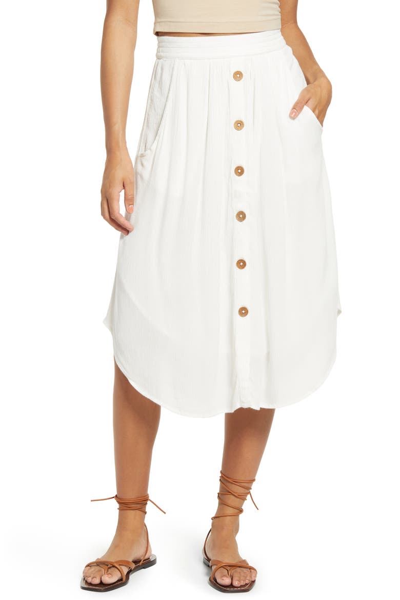 Classic Surf Gauze Skirt, Main, color, BONE