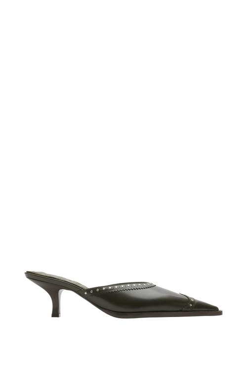 Burberry Rivet Leather Bird High-heeled Sandals In Shale