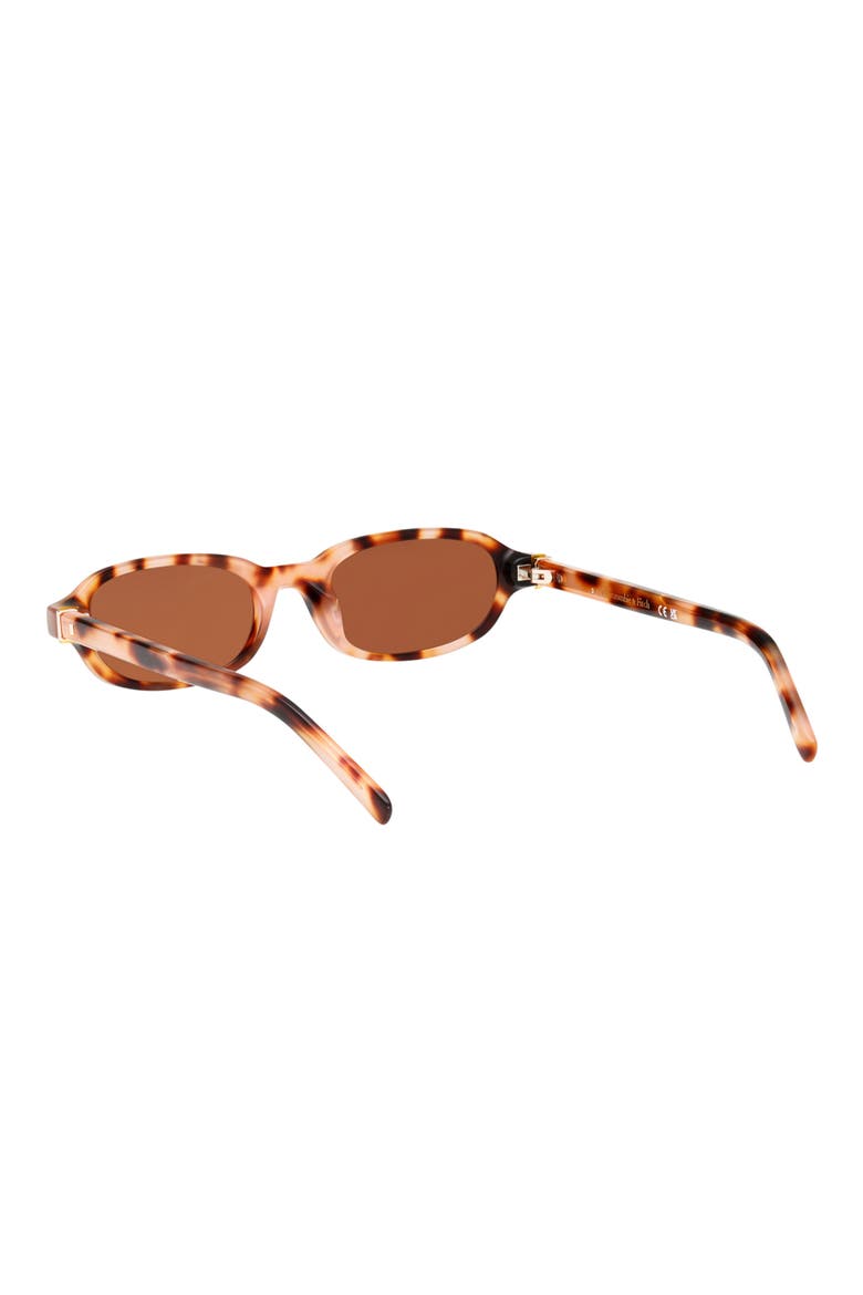 50mm Oval Sunglasses, Alternate, color, COLOURED HAVANA / BROWN