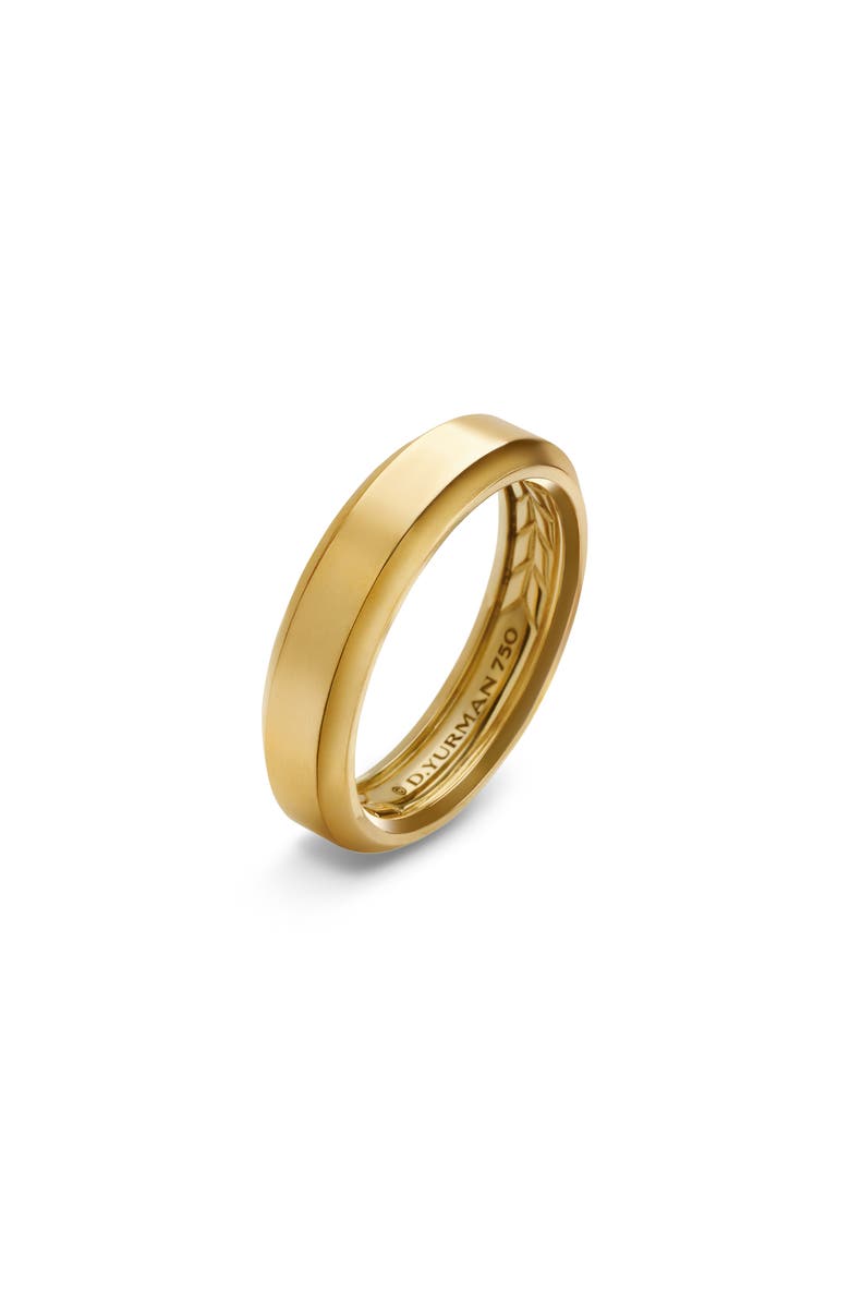 David Yurman Beveled Band Ring in 18K Yellow Gold, 6mm, Alternate, color, Gold