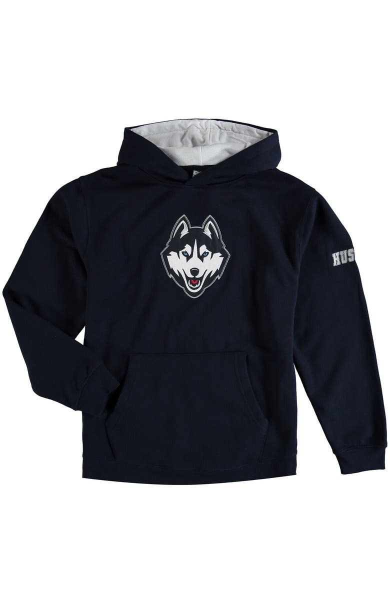STADIUM ATHLETIC Youth Stadium Athletic Navy UConn Huskies Big Logo Pullover Hoodie, Main, color, Navy