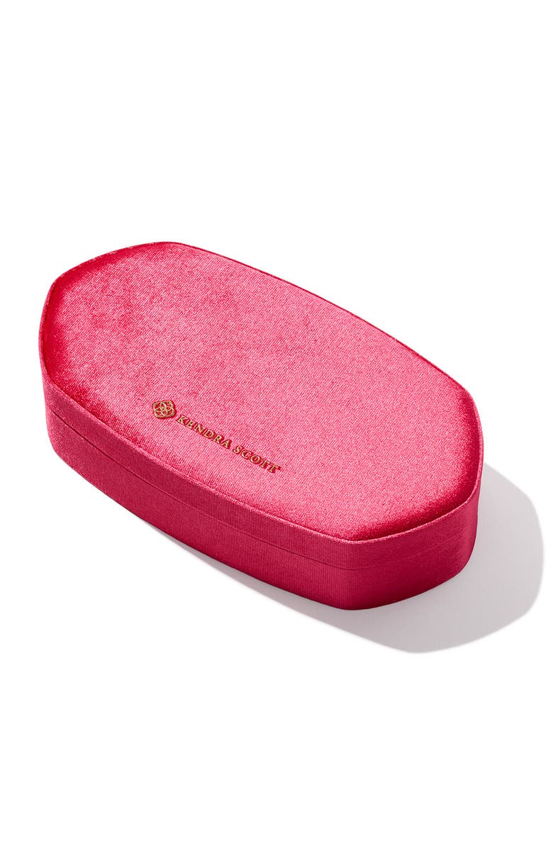 Kendra Scott Danielle Velvet Medium Jewelry Case, Main, color, Berry Pink
