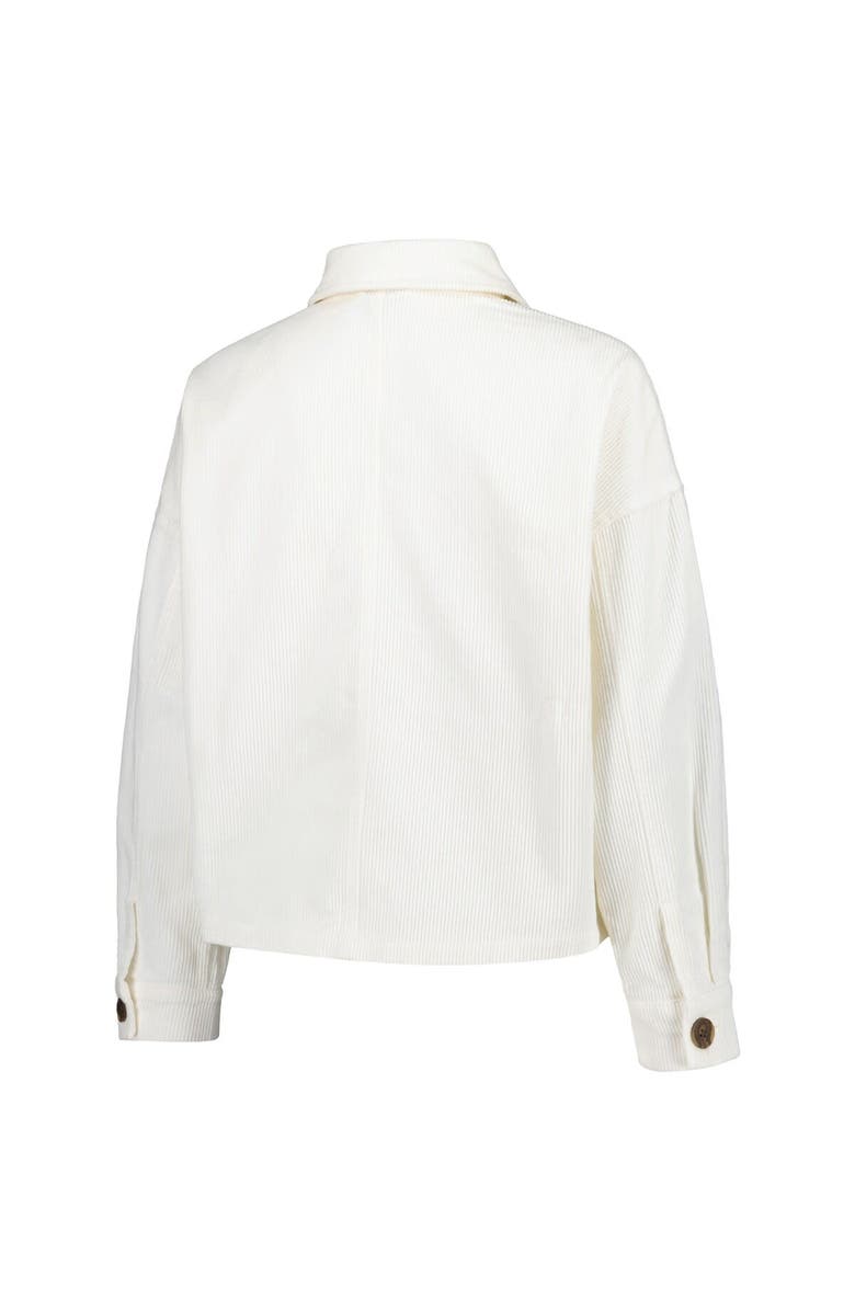 Hype and Vice Women's Hype and Vice White Georgia Bulldogs Corduroy Button-Up Jacket, Alternate, color, 