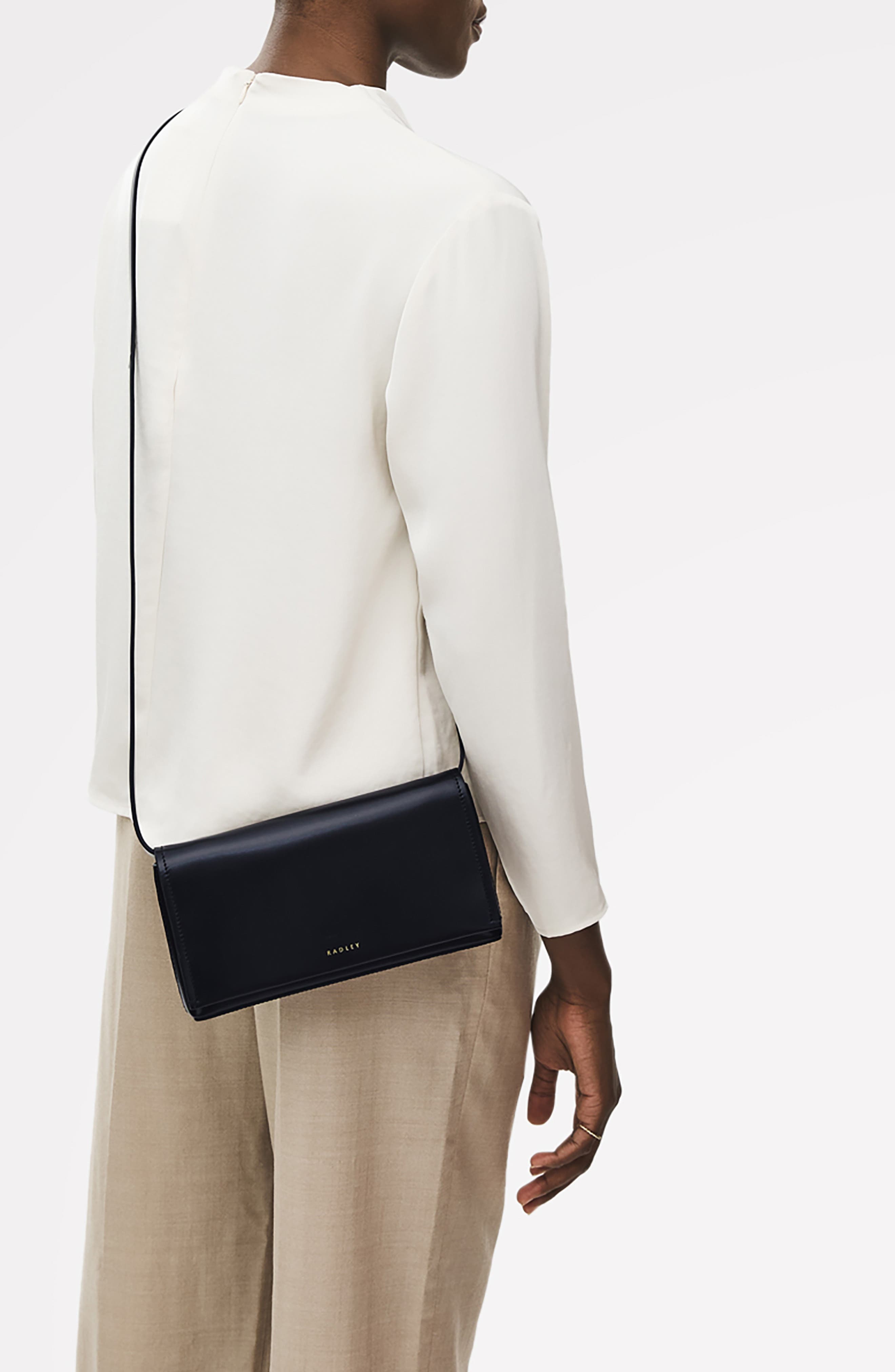 Radley Lexington Lane Small Leather Wallet-on-a-Strap Bag, Alternate, color, Black