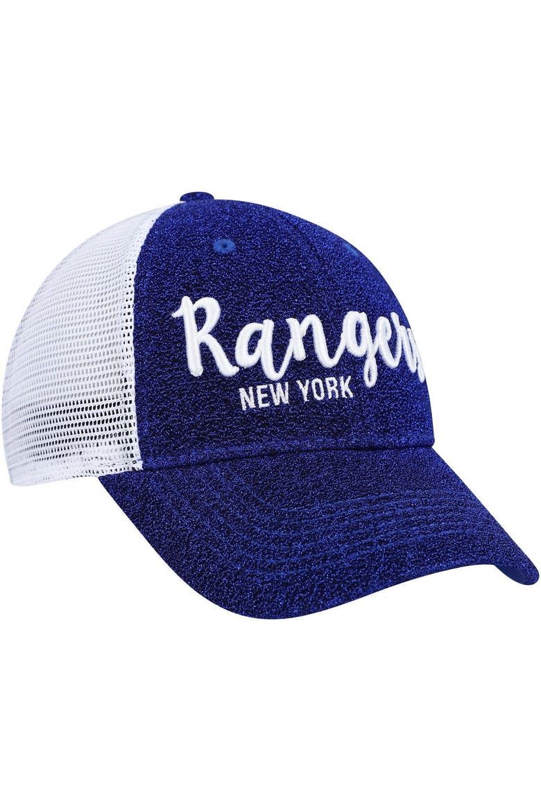 Women's '47 Blue/White New York Rangers Encore MVP Trucker Snapback Hat, Alternate, color, Blue