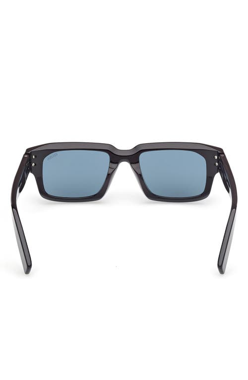 Zegna 51mm Rectangular Sunglasses In Black