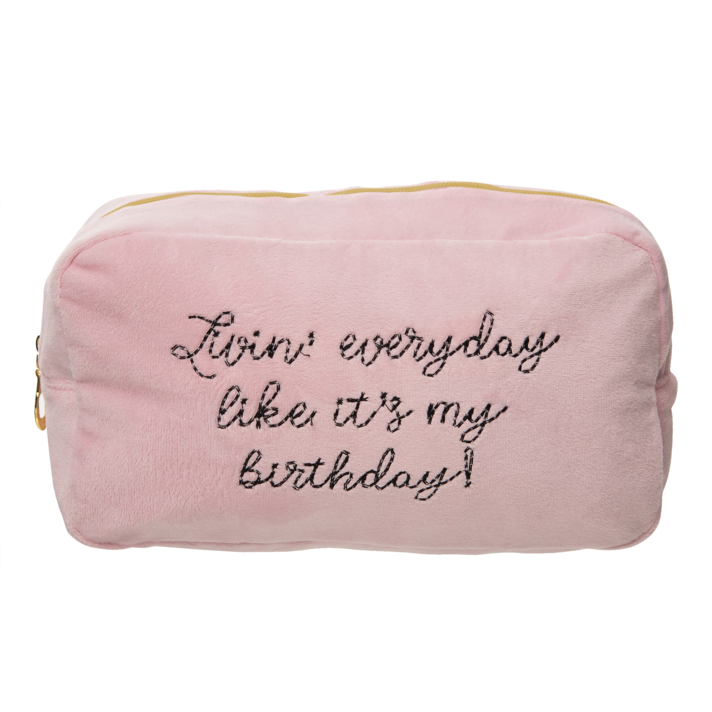 Livin' Everyday Large Velvet Bag Polyester Pink, Main, color, Pink