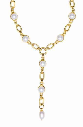 st. Moran Freshwater Pearl Station Y-Necklace