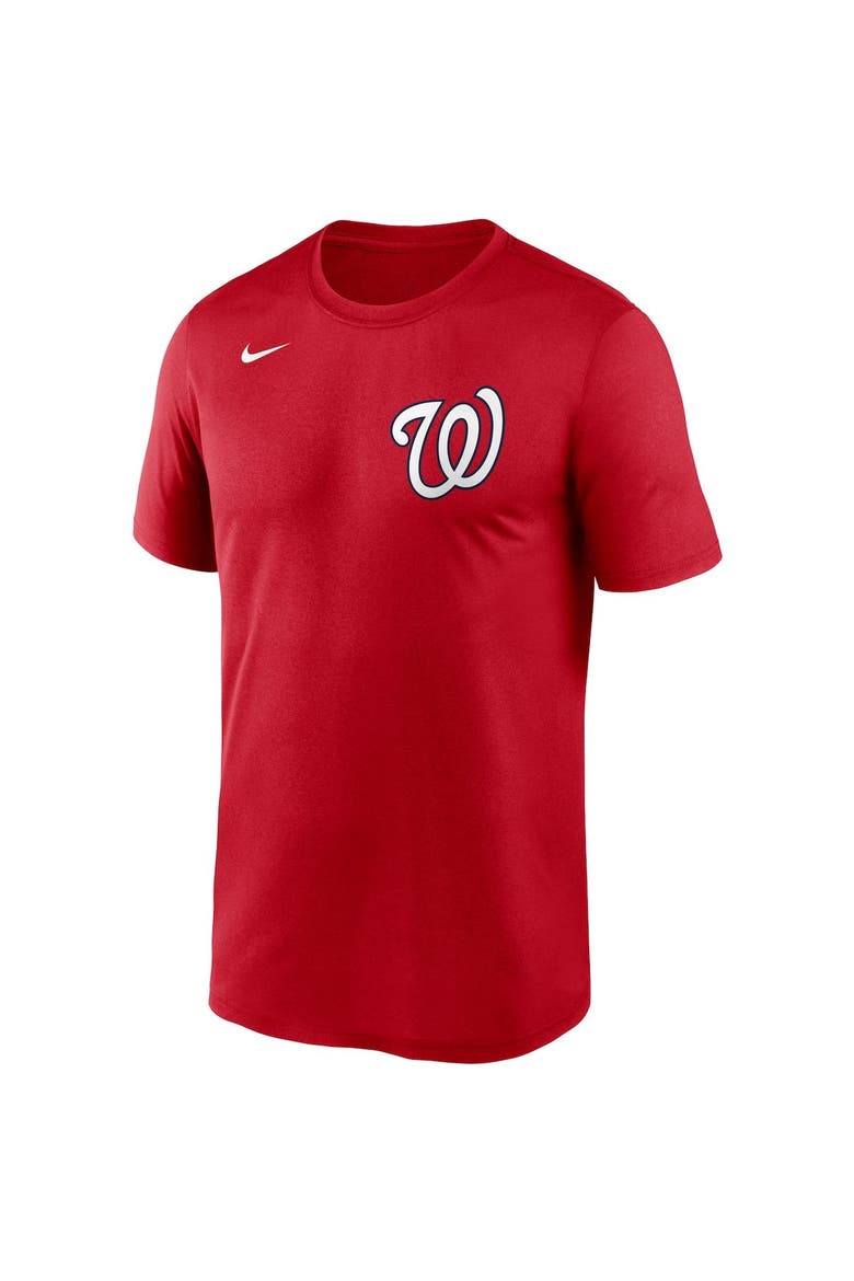 Men's Nike Red Washington Nationals Wordmark Legend T-Shirt, Alternate, color, Red