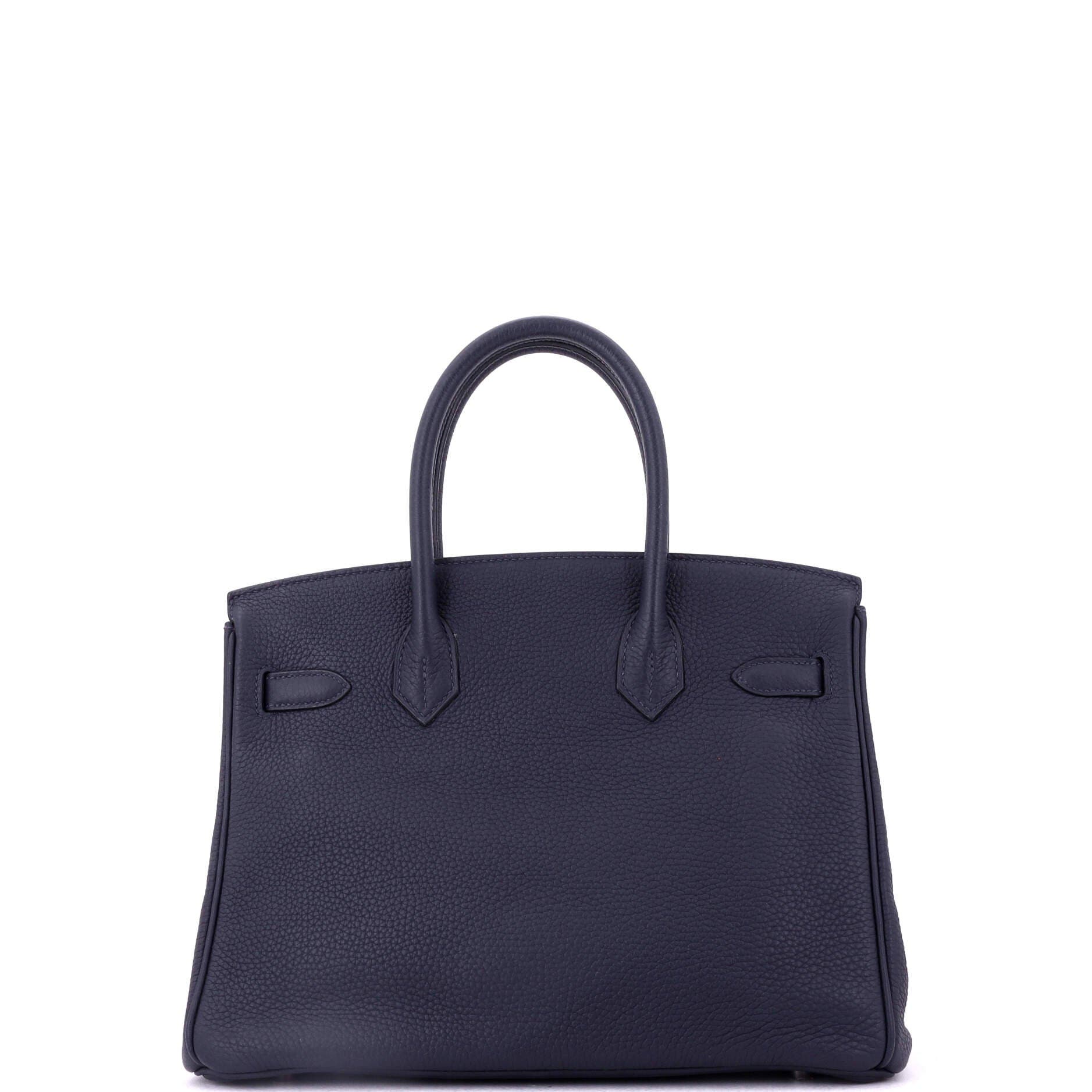 Pre-Owned Hermes Birkin Handbag Verso Togo with Palladium Hardware 30, Alternate, color, Verso - Bleu Nuit/Rose Pourpre