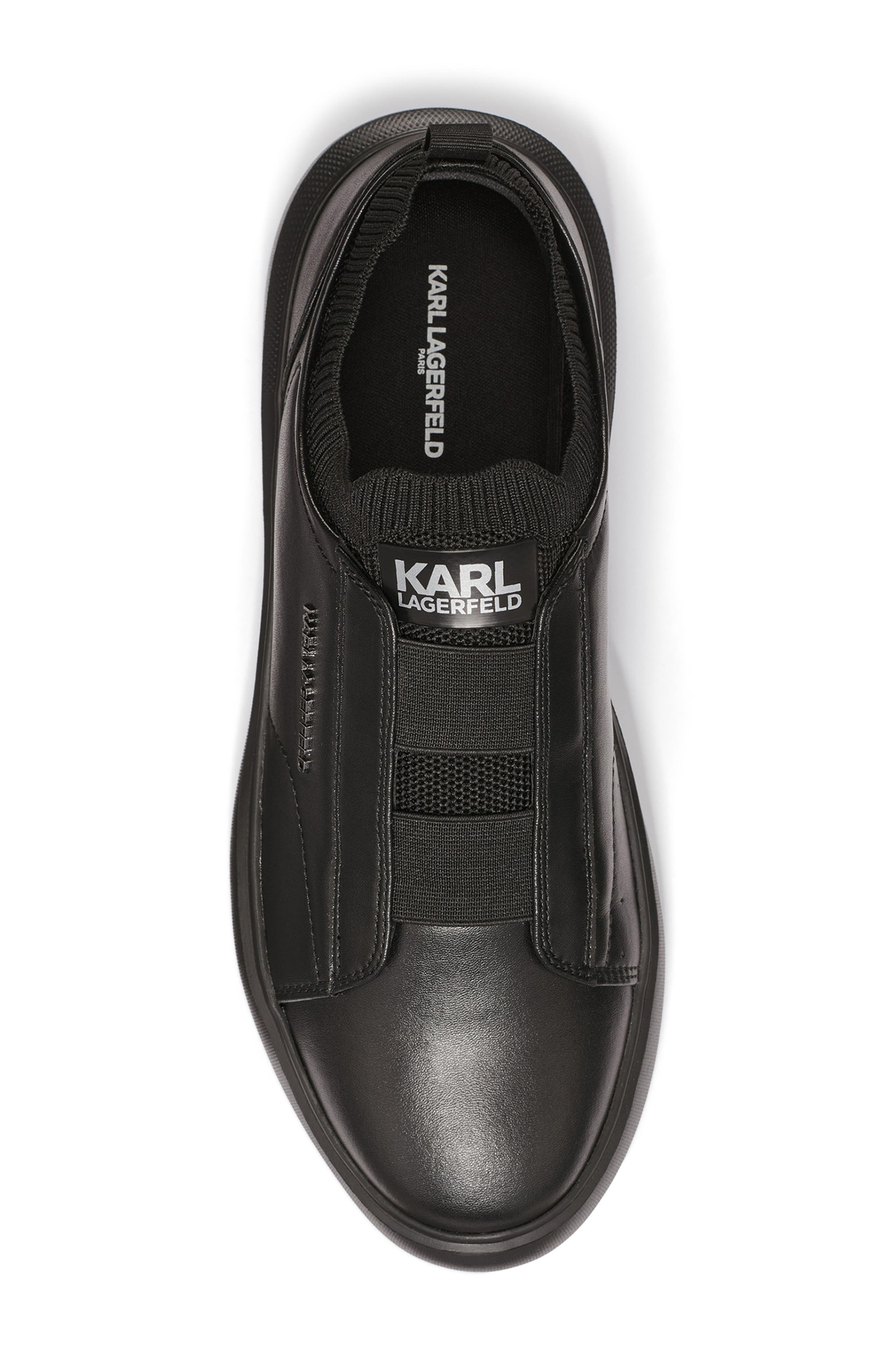 KARL LAGERFELD PARIS Side Logo Slip-On Sneaker, Alternate, color, Black