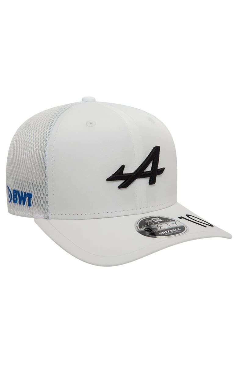 New Era Men's New Era Pierre Gasly White Alpine Team Driver 9FIFTY Trucker Adjustable Hat, Main, color, 