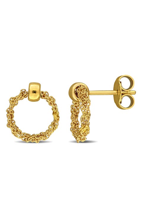 Curb Link Chain Drop Earrings