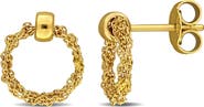 DELMAR Curb Link Chain Drop Earrings