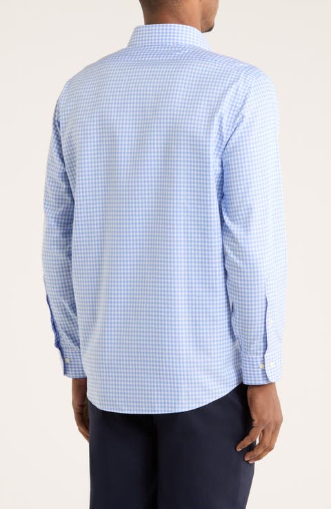 Regular Fit Gingham Twill Non-Iron Button-Up Shirt