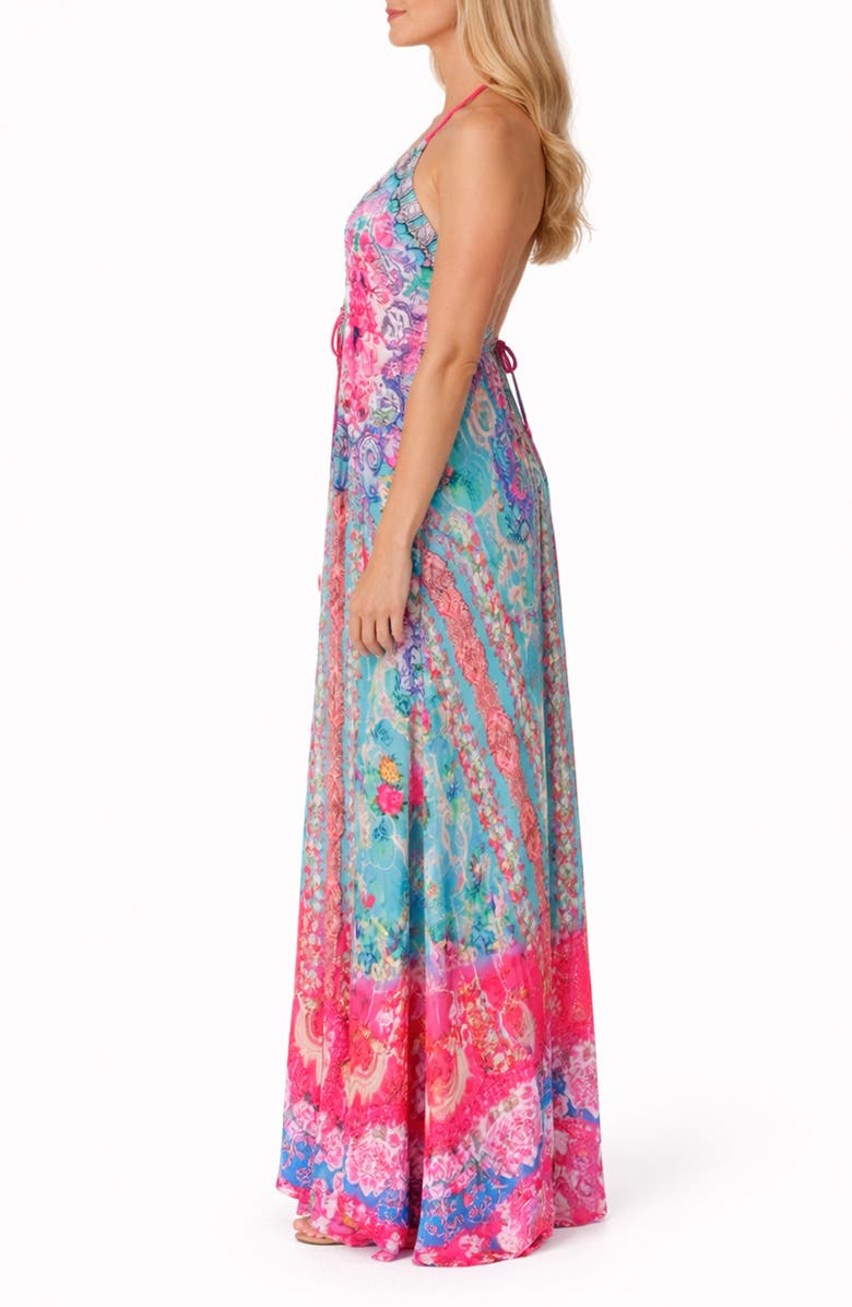 RANEES <p>Plunge Neck Maxi Cover-Up Dress</p>, Alternate, color, Pink