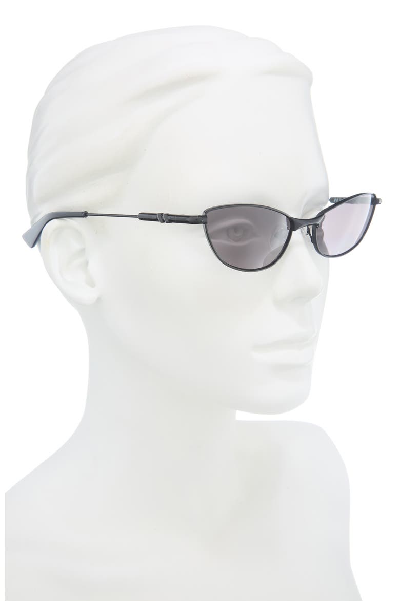 Thorned Oval Sunglasses, Alternate, color, BLACK / WARM SMOKE MONO