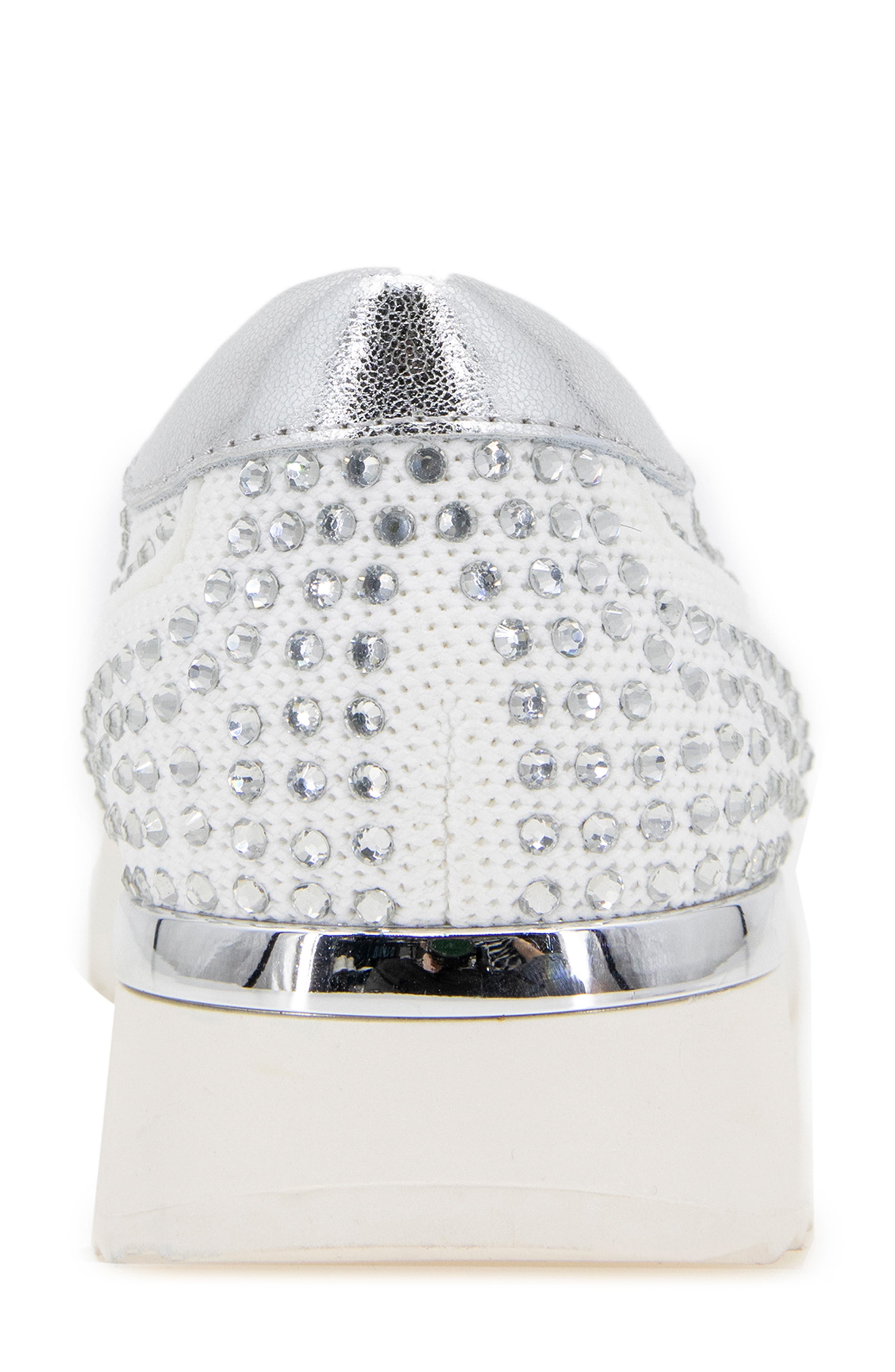 Caldwell Rhinestone Flat, Alternate, color, WHITE KNIT
