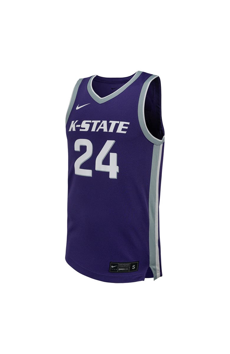 Nike Men's Nike #24 Purple Kansas State Wildcats Replica Basketball Jersey, Alternate, color, Purple
