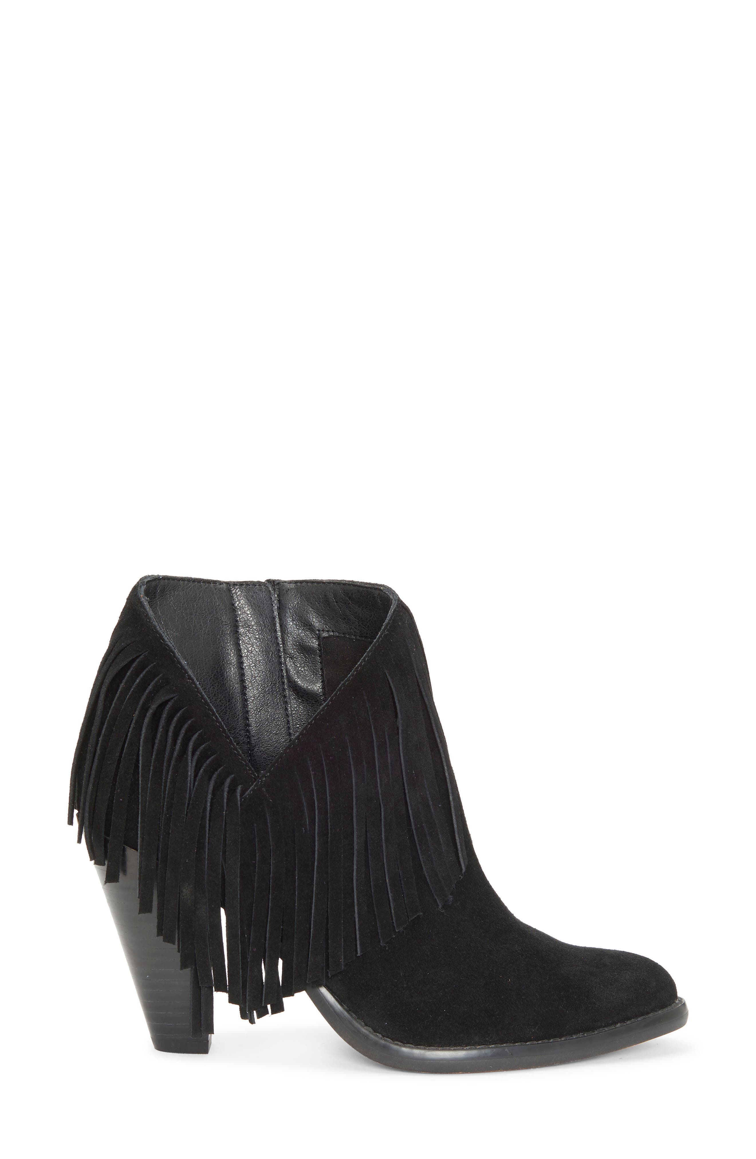 Jewles Fringe Bootie, Alternate, color, BLACK/ BLACK FAUX LEATHER