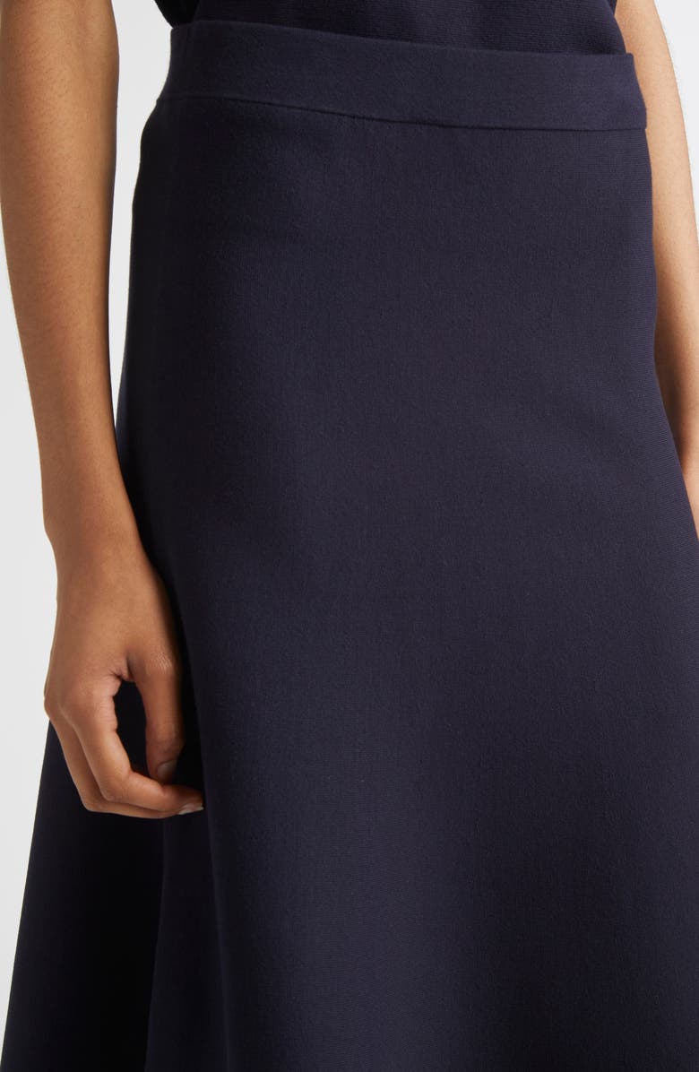 Max Mara Studio Giusy Knit Flared Skirt, Alternate, color, Navy