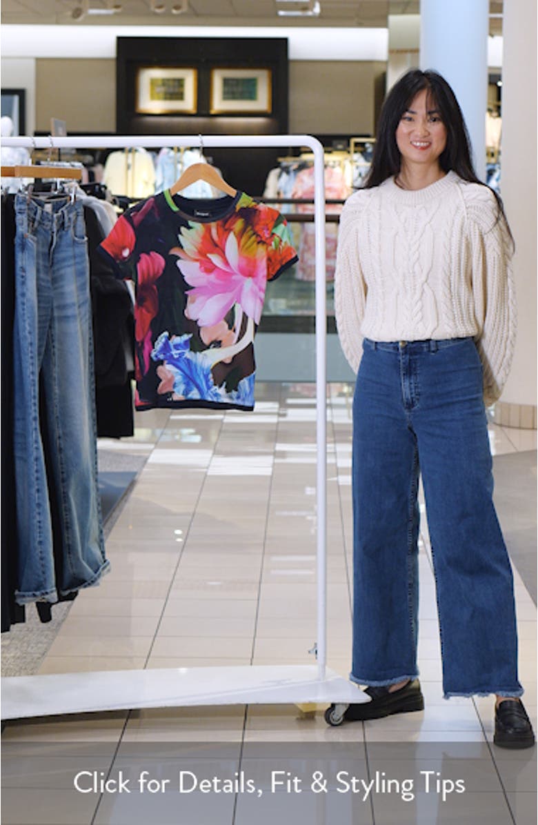 Flower Cotton Graphic T-Shirt, sales video thumbnail