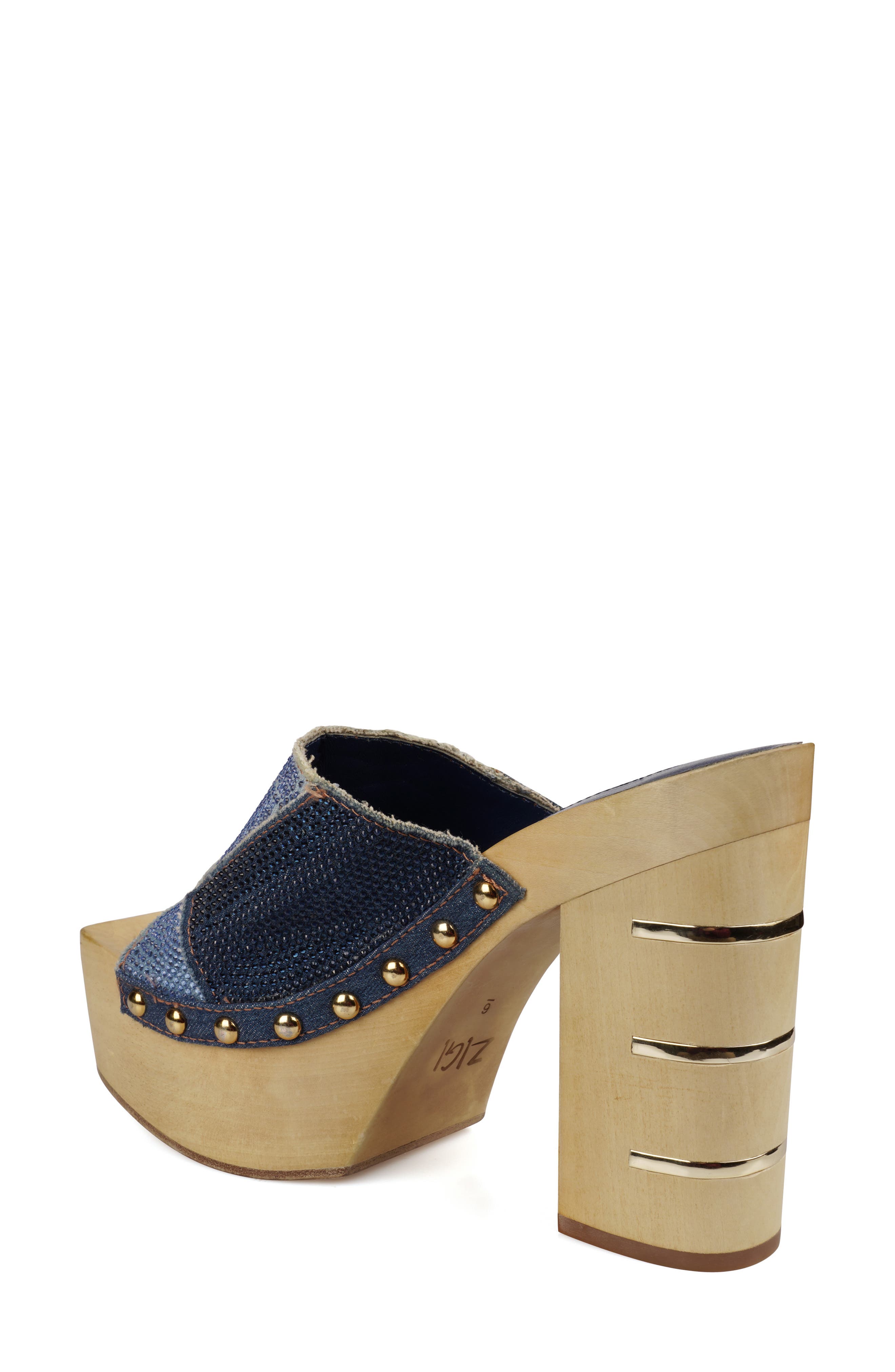ZIGI Dina Rhinestone Platform Sandal, Alternate, color, Blue Denim